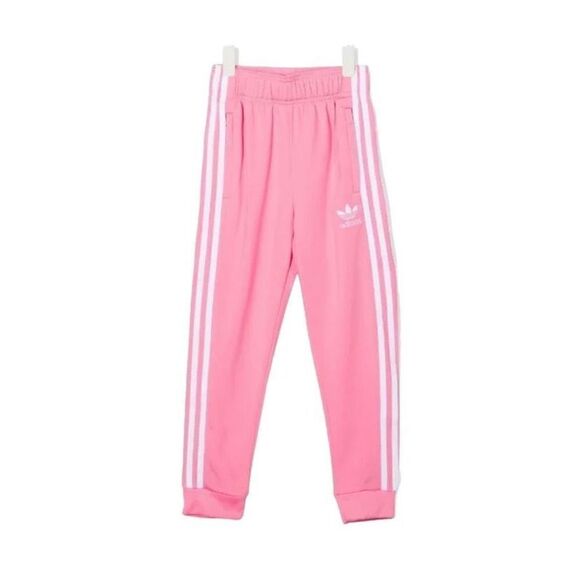 Adidas girls, youth pink white stripe jogger pants 6X - Picture 1 of 8